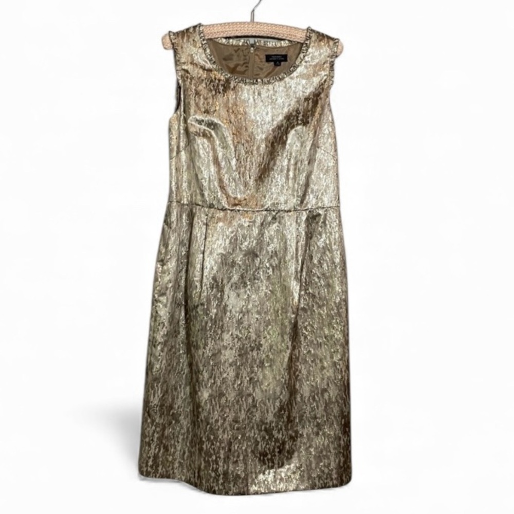 Tahari Shimmery Gold Dress